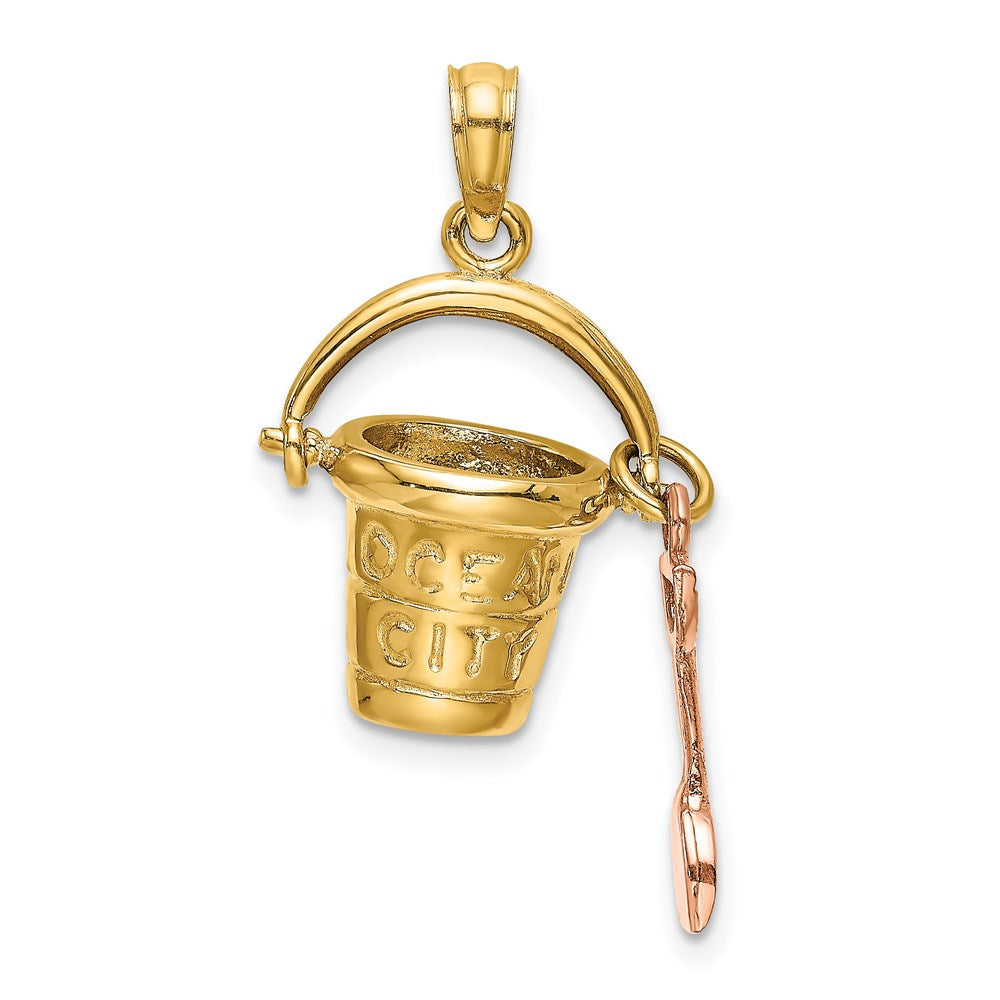 Million Charms 14K Two-Tone Ocean City Bucket With Shovel Charm