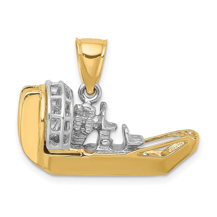 Million Charms 14K Two-Tone 3-D Airboat Charm