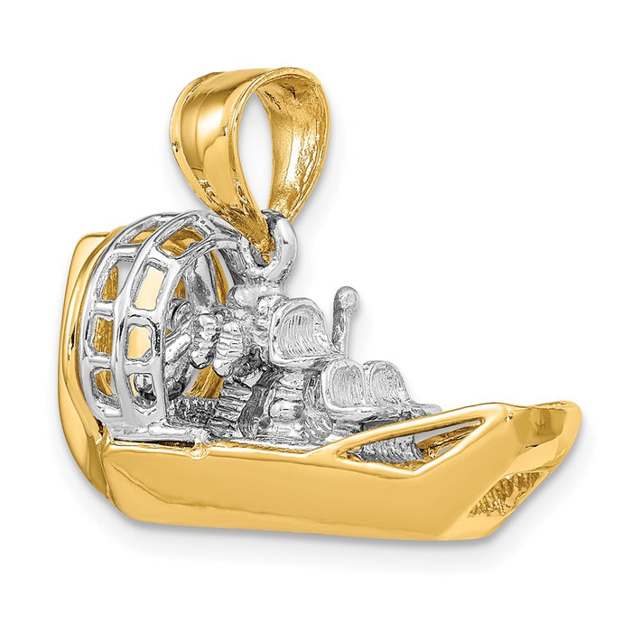 Million Charms 14K Two-Tone 3-D Airboat Charm