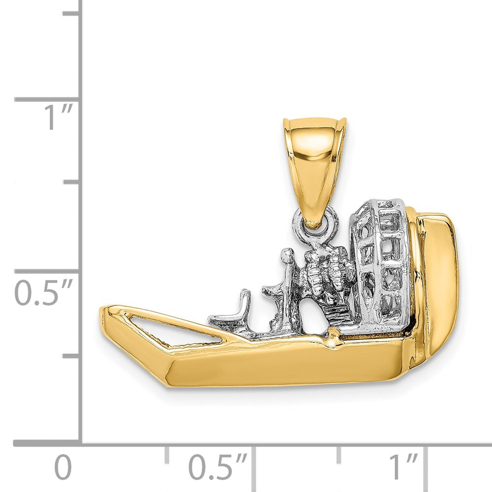 Million Charms 14K Two-Tone 3-D Airboat Charm