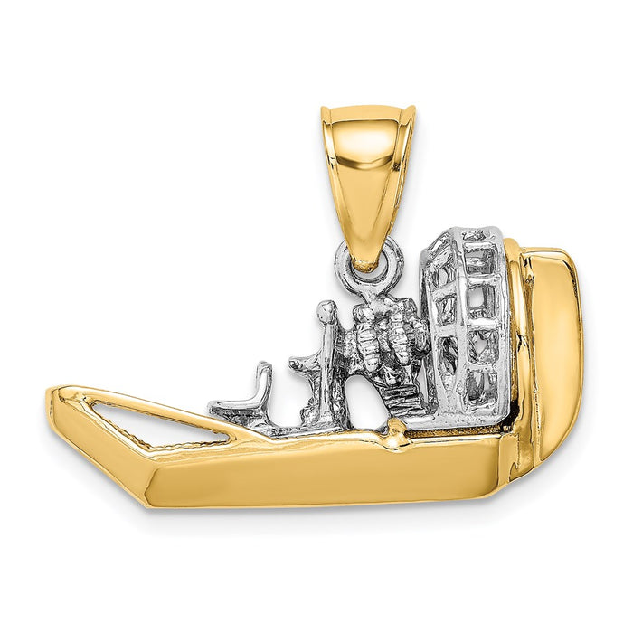 Million Charms 14K Two-Tone 3-D Airboat Charm