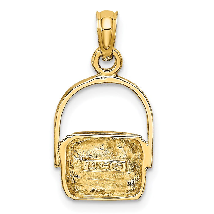 Million Charms 14K Yellow Gold Themed With Rhodium-Plated & 2-D Nantucket Basket Charm