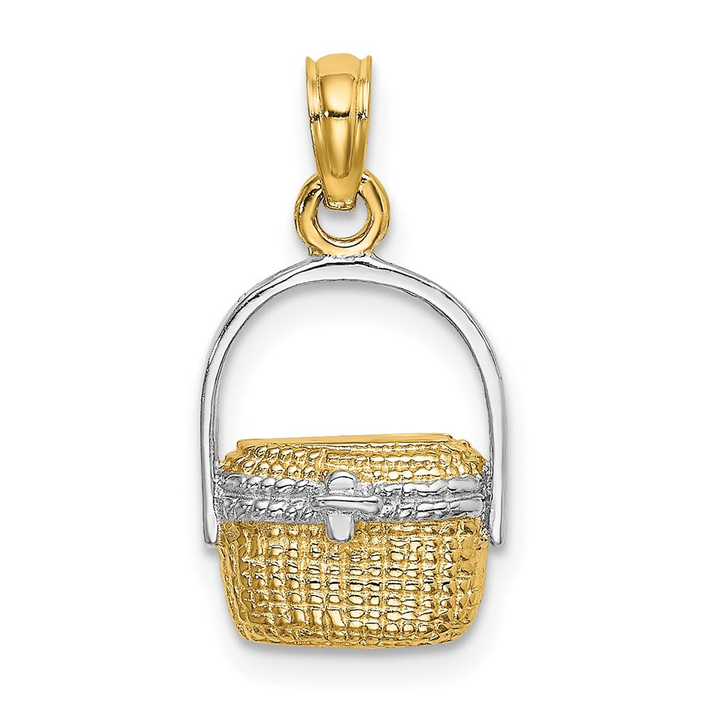 Million Charms 14K Yellow Gold Themed With Rhodium-Plated & 2-D Nantucket Basket Charm