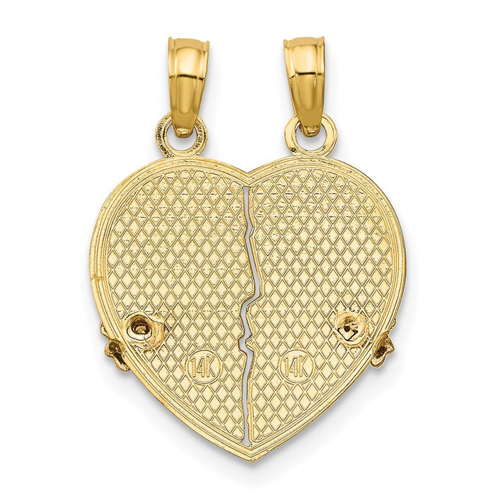 Million Charms 14K Two-Tone Big Sis-Lil Breakable Heart Charm