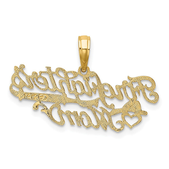 Million Charms 14K Yellow Gold Themed Firefighter'S Mom Charm