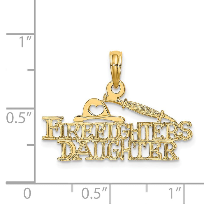 Million Charms 14K Yellow Gold Themed Firefighter'S Daughter Charm