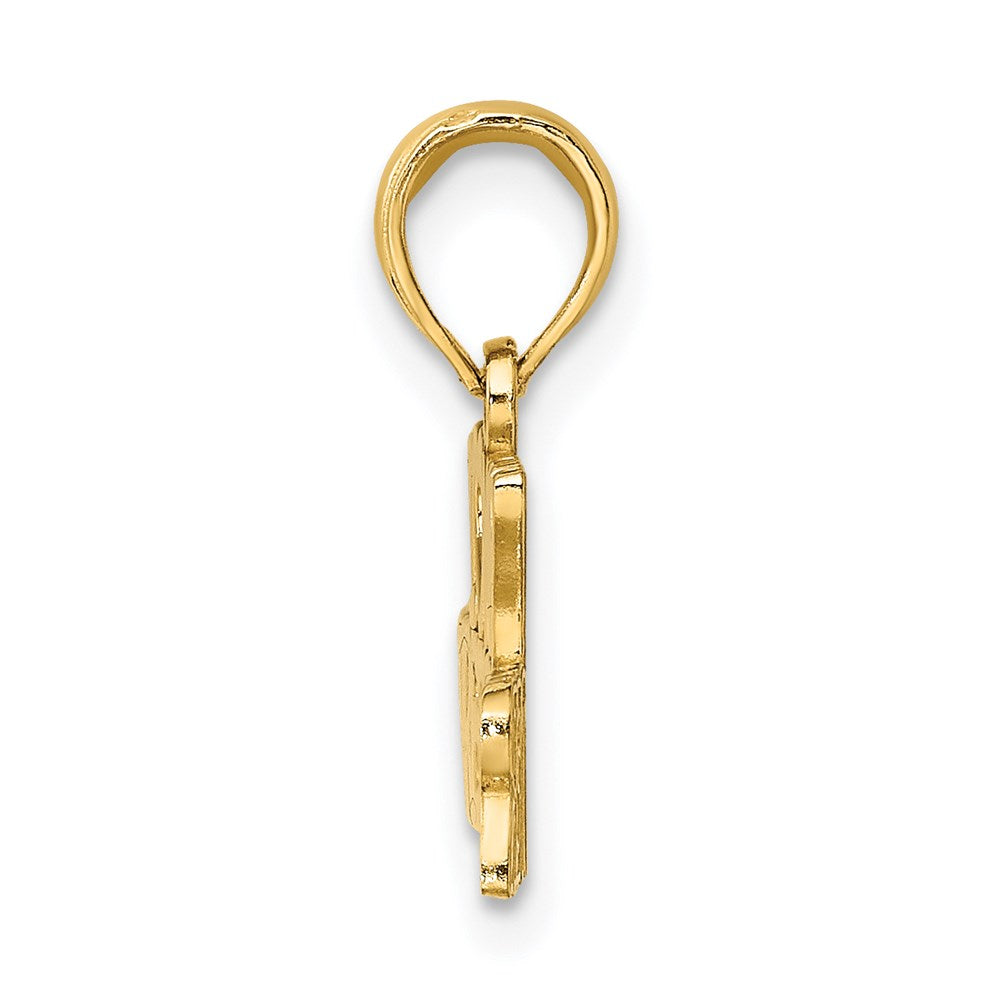 Million Charms 14K Yellow Gold Themed I Love My Firefighter Charm
