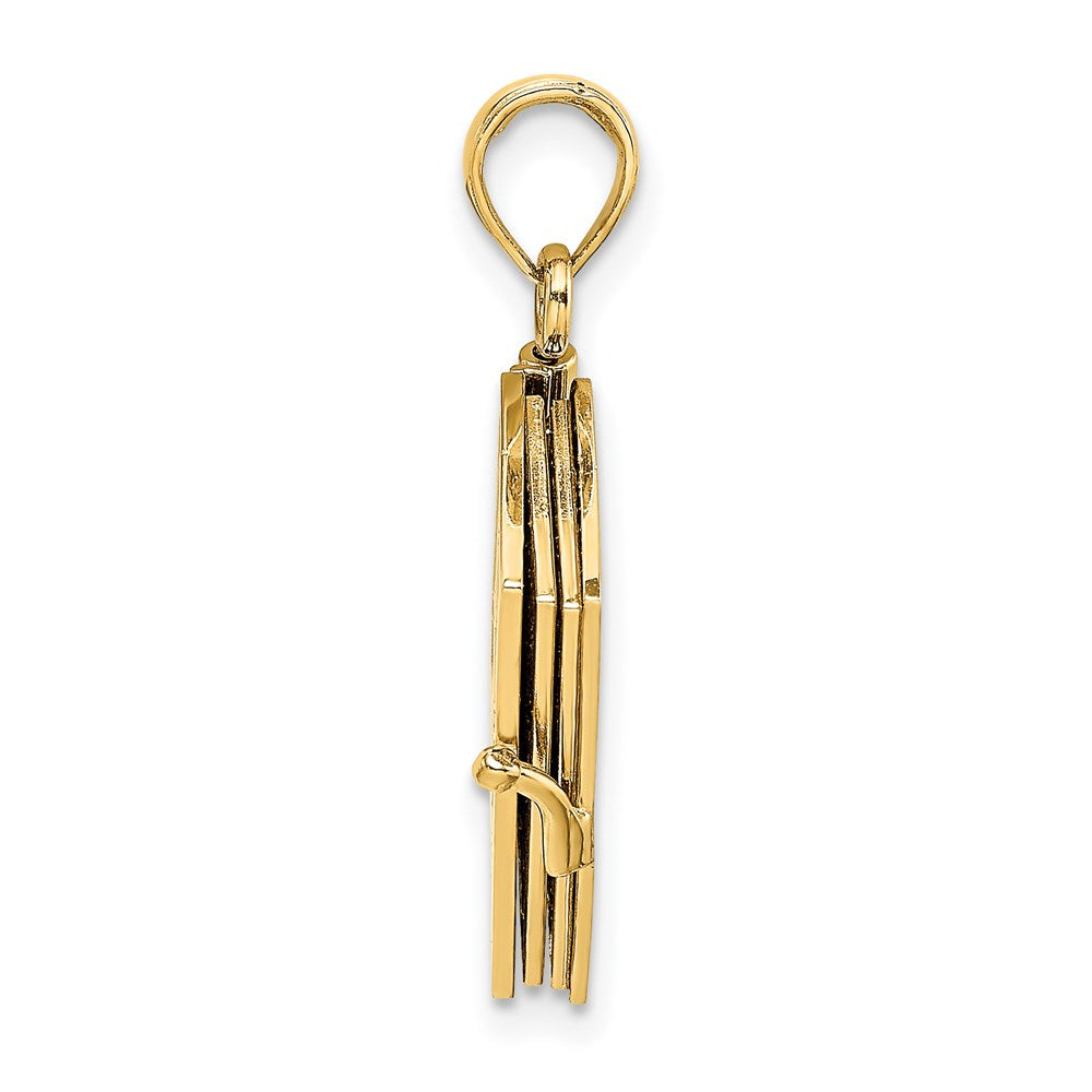 Million Charms 14K Yellow Gold Themed 3-D Angel Cover Book With I Said Prayer For You Charm