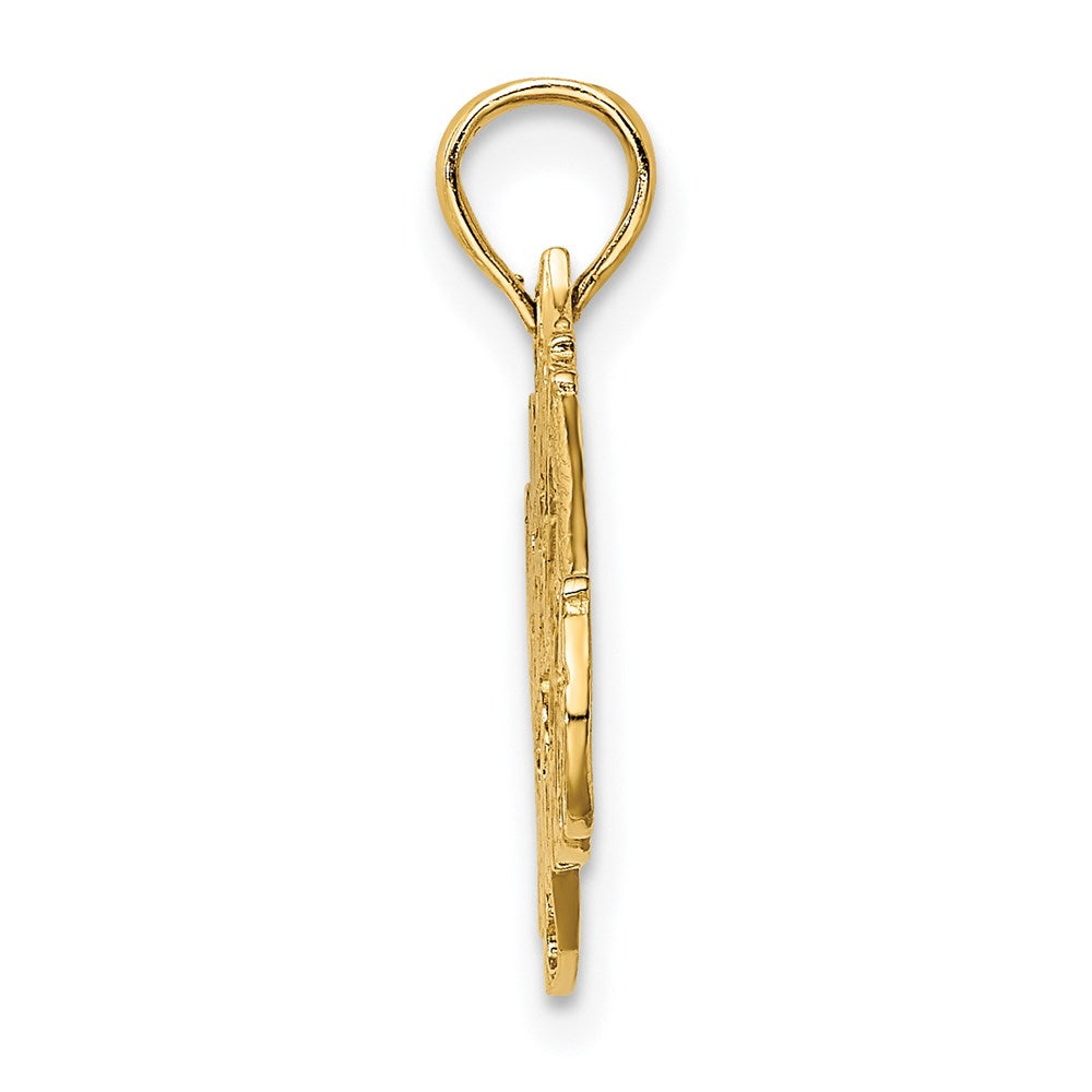 Million Charms 14K Yellow Gold Themed I Love My Retired Firefighter Charm