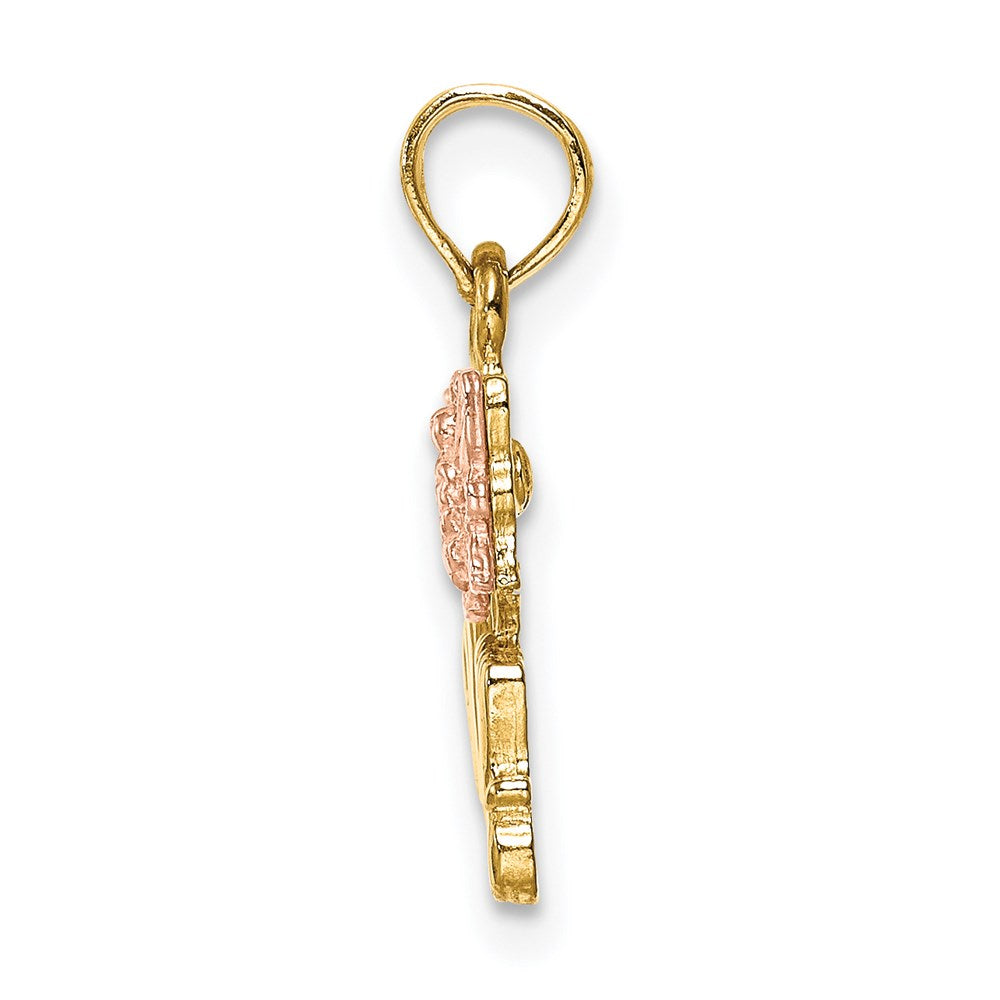 Million Charms 14K Two-Tone Mom With Butterfly Charm