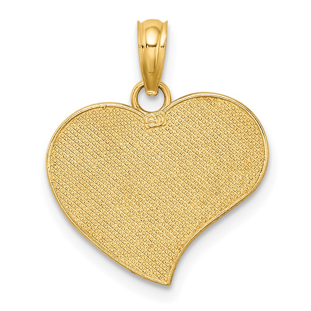 Million Charms 14K Yellow Gold Themed With Rhodium-Plated Mom & Angle Heart Charm