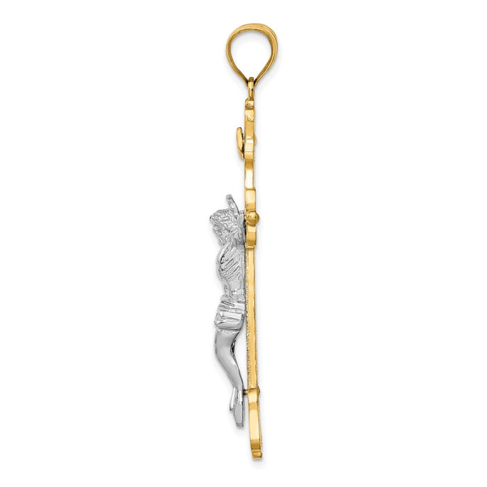 Million Charms 14K Two-Tone Inri Crucfix Pendant