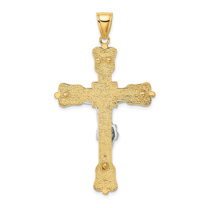 Million Charms 14K Two-Tone Inri Crucfix Pendant