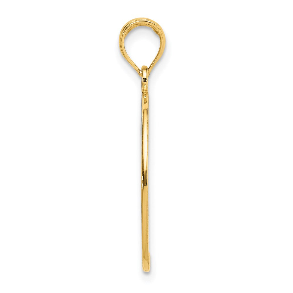 Million Charms 14K Yellow Gold Themed With Rhodium-plated You Are My Sunshine With Cut-Out Sun Charm