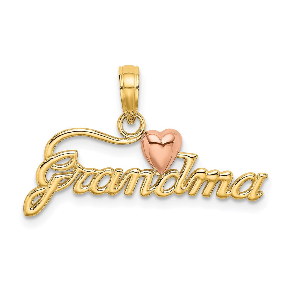 Million Charms 14K Two-Tone Grandma With Heart Charm