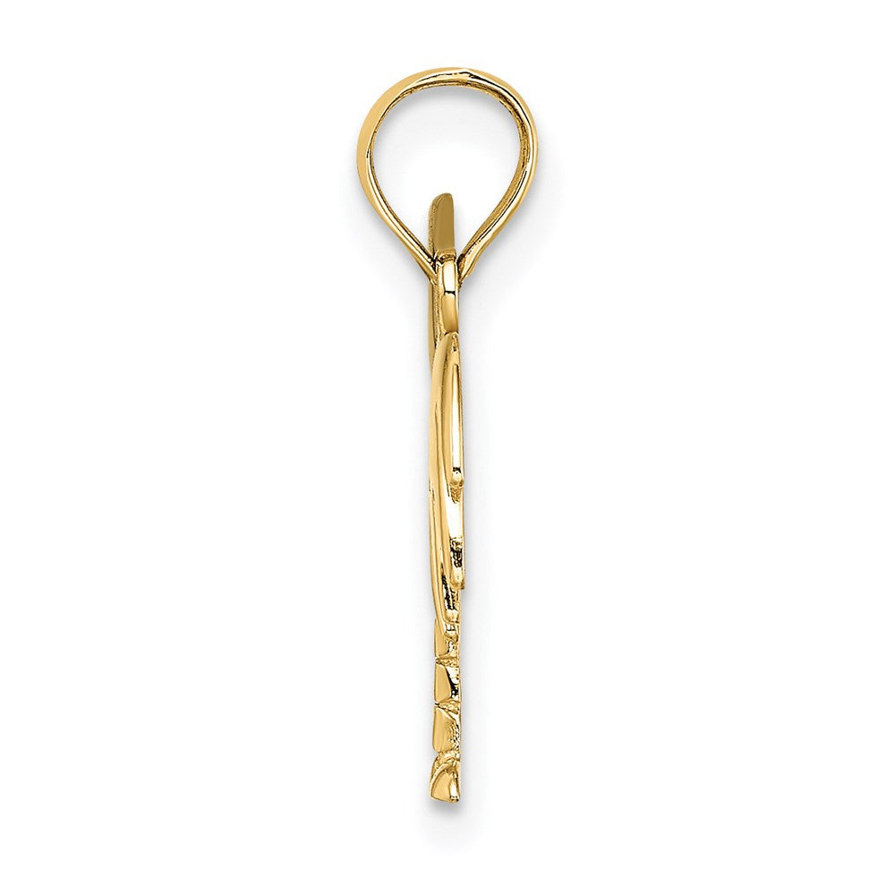 Million Charms 14K Yellow Gold Themed With Rhodium-Plated Charleston Palm Tree Charm