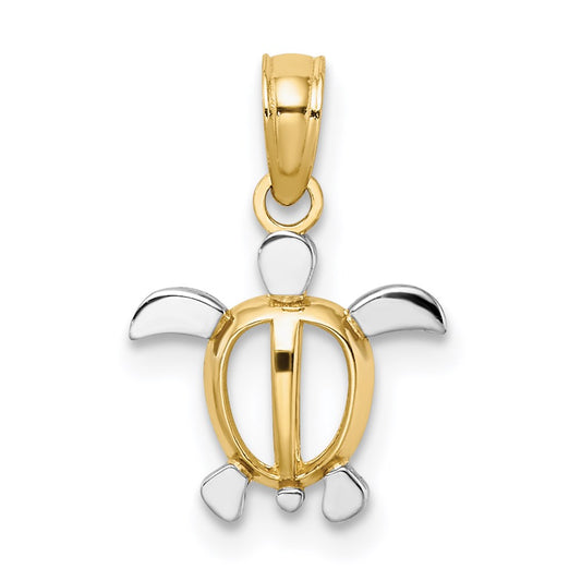 Million Charms 14K Two-Color Sea Turtle Charm
