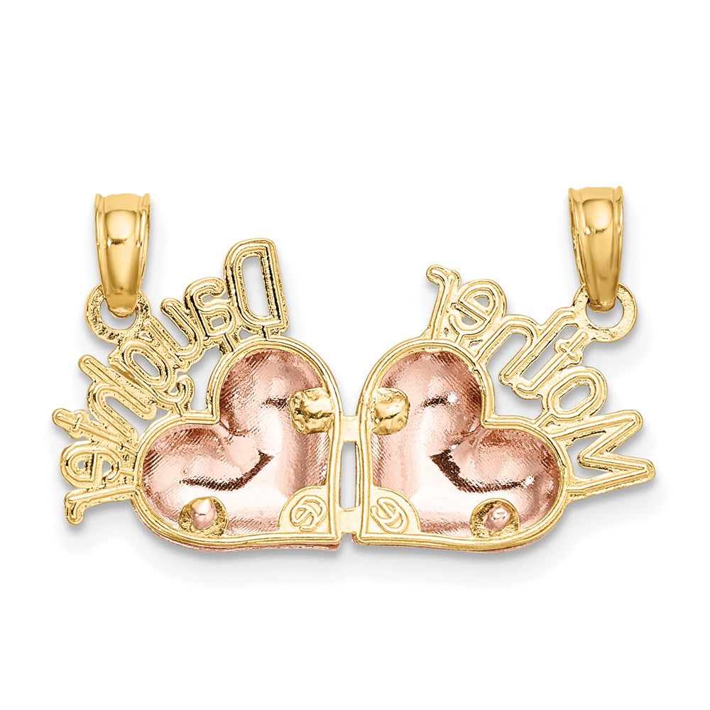 Million Charms 14K Two-Tone Mother & Daughter Breakable Hearts Charm