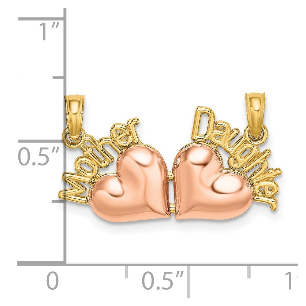 Million Charms 14K Two-Tone Mother & Daughter Breakable Hearts Charm