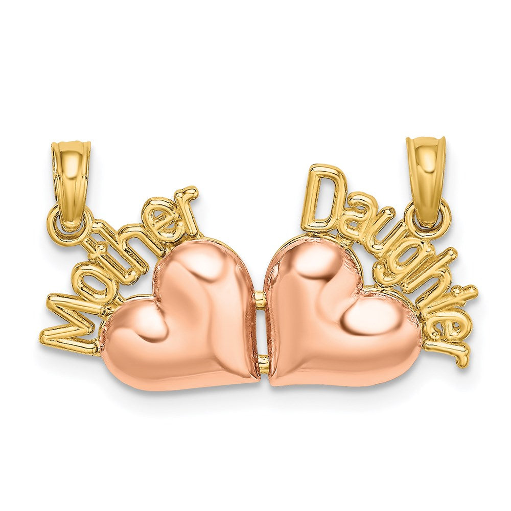 Million Charms 14K Two-Tone Mother & Daughter Breakable Hearts Charm