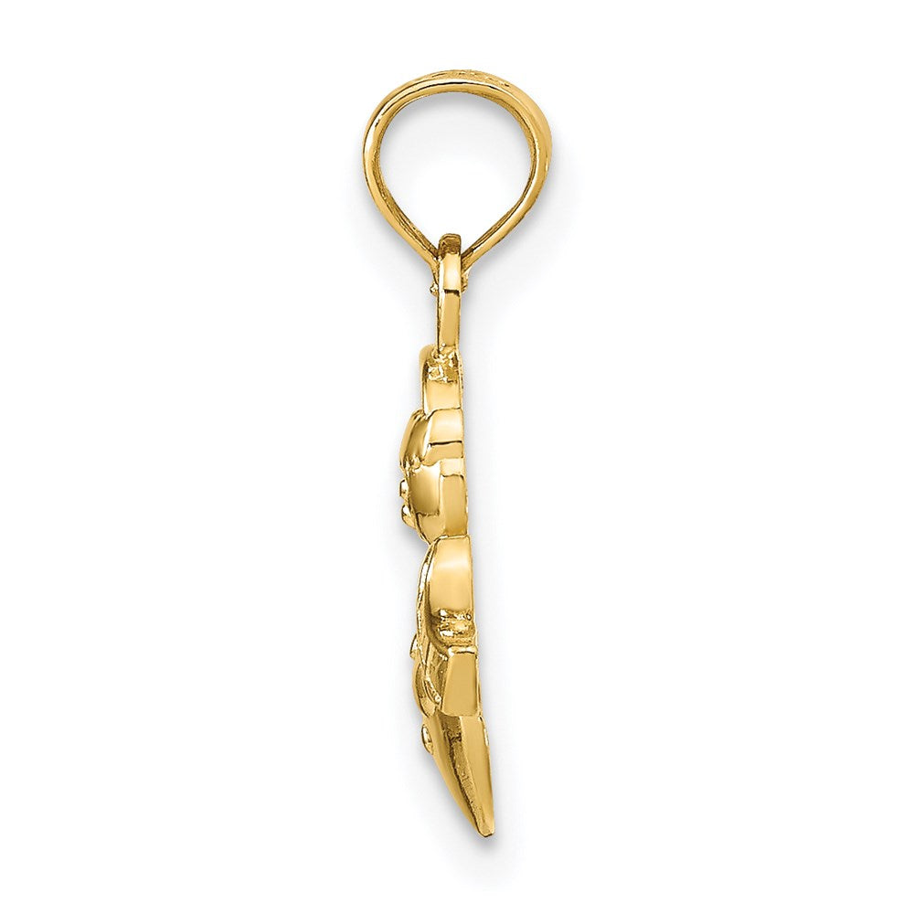 Million Charms 14K Yellow Gold Themed Snowman Pendant