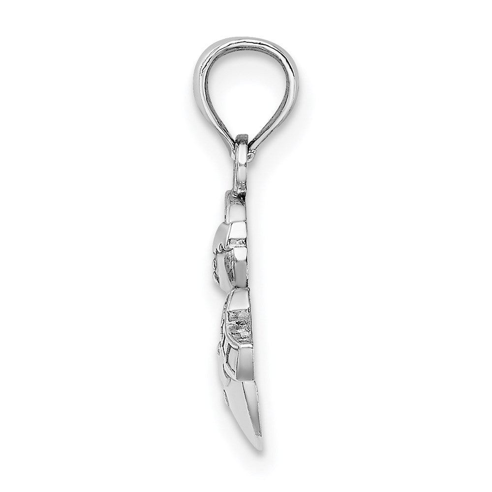 Million Charms 14K White Gold Themed 2-D Scarf & Hat Snowman Charm