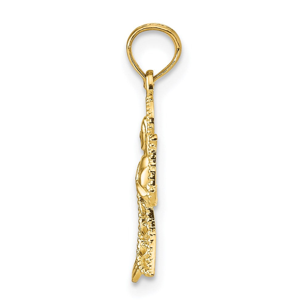 Million Charms 14K Yellow Gold Themed Angel Pendant