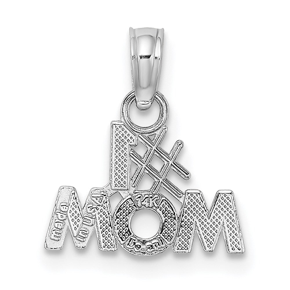 Million Charms 14K White Gold Themed #1 Mom Charm
