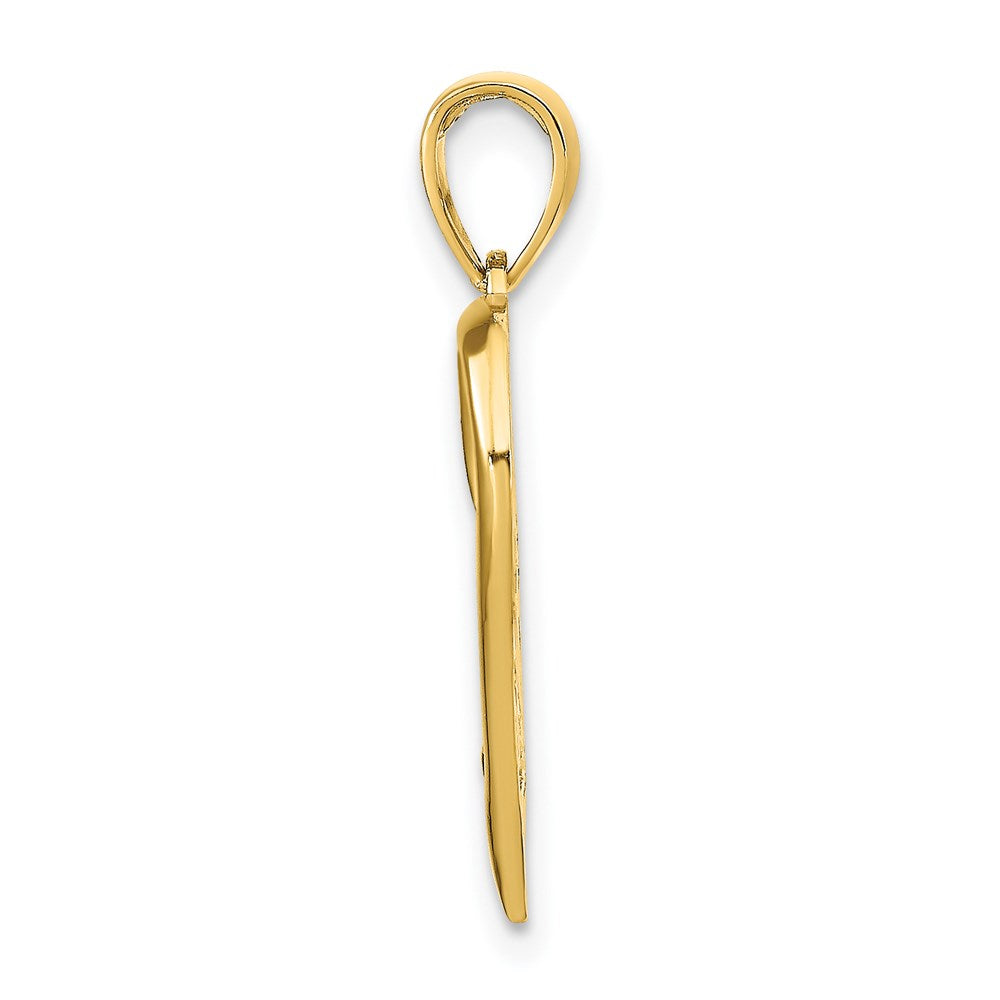 Million Charms 14K Yellow Gold Themed Polished Heart & X Heart Pendant