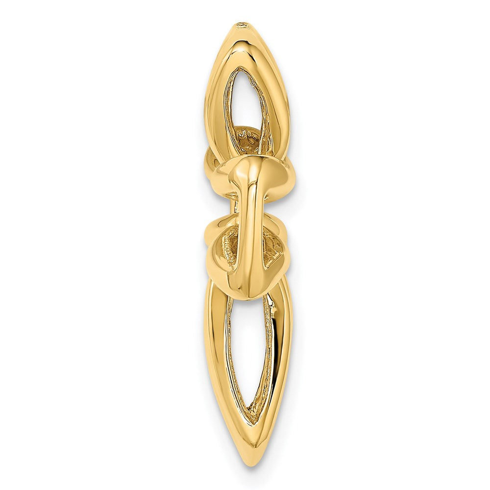 Million Charms 14K Yellow Gold Themed 3-D Polished Puffed Outlined Relgious Cross Charm