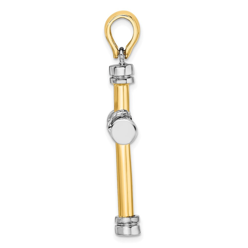 Million Charms 14K Two-Tone Polished With X In Center Cross