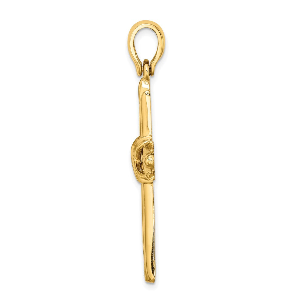 Million Charms 14K Yellow Gold Themed Polished With X Center Cross