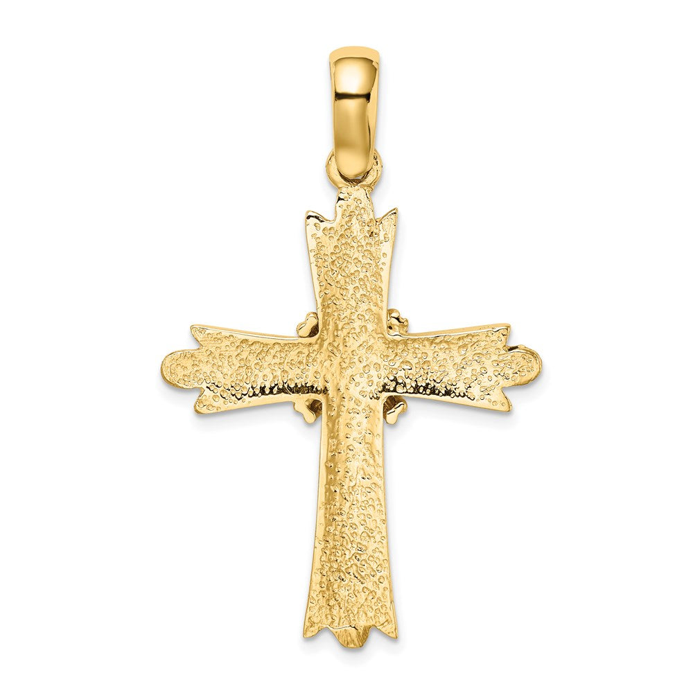 Million Charms 14K Yellow Gold Themed Polished With X Center Cross