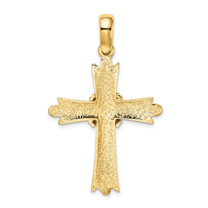 Million Charms 14K Yellow Gold Themed Polished With X Center Cross