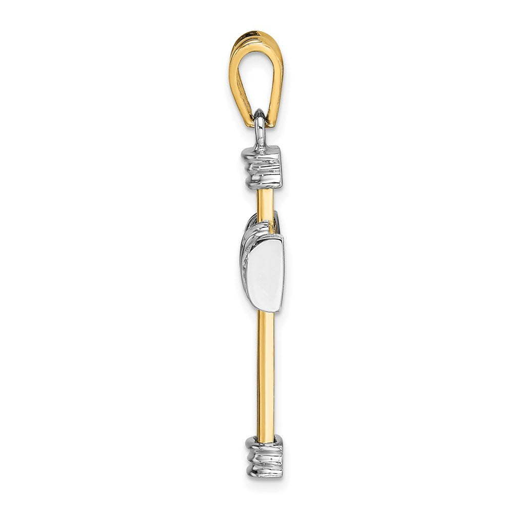 Million Charms 14K With Rhodium-Plated X Center Relgious Cross Charm