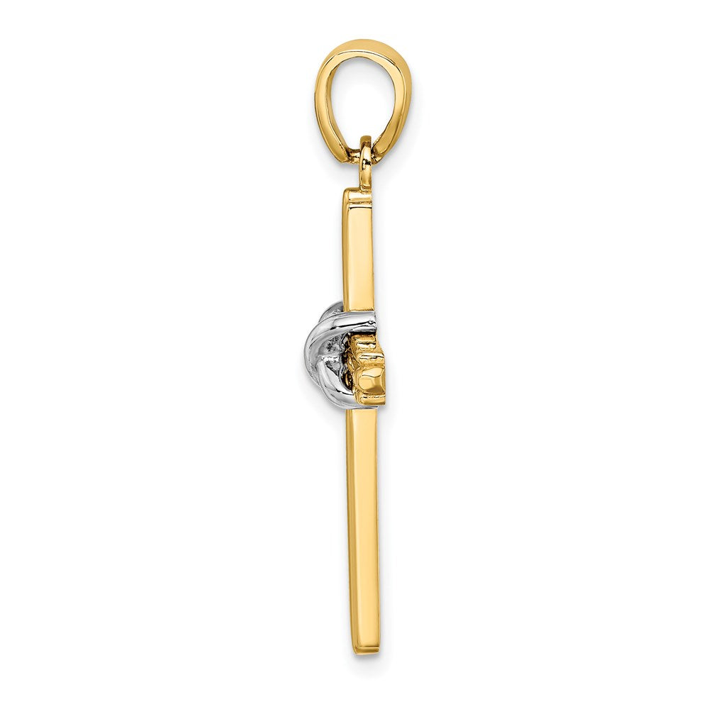 Million Charms 14K With Rhodium-Plated With X Center Charm