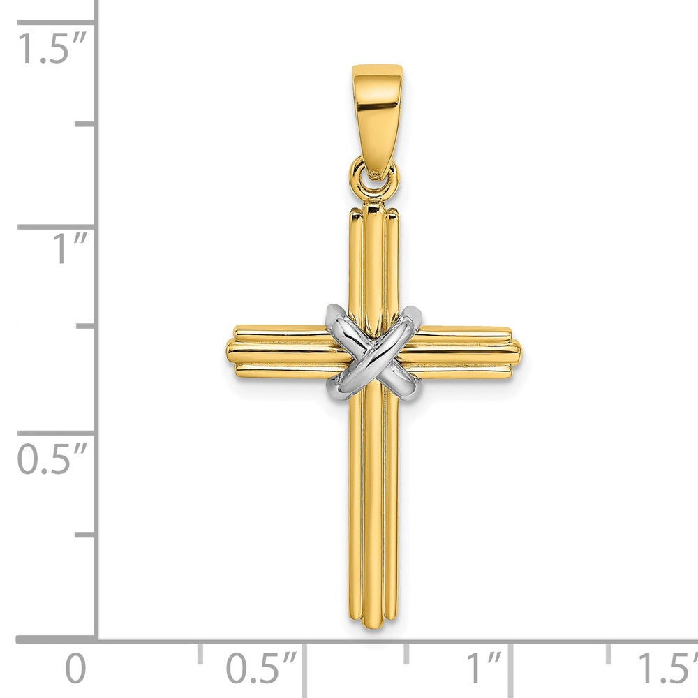 Million Charms 14K With Rhodium-Plated With X Center Charm