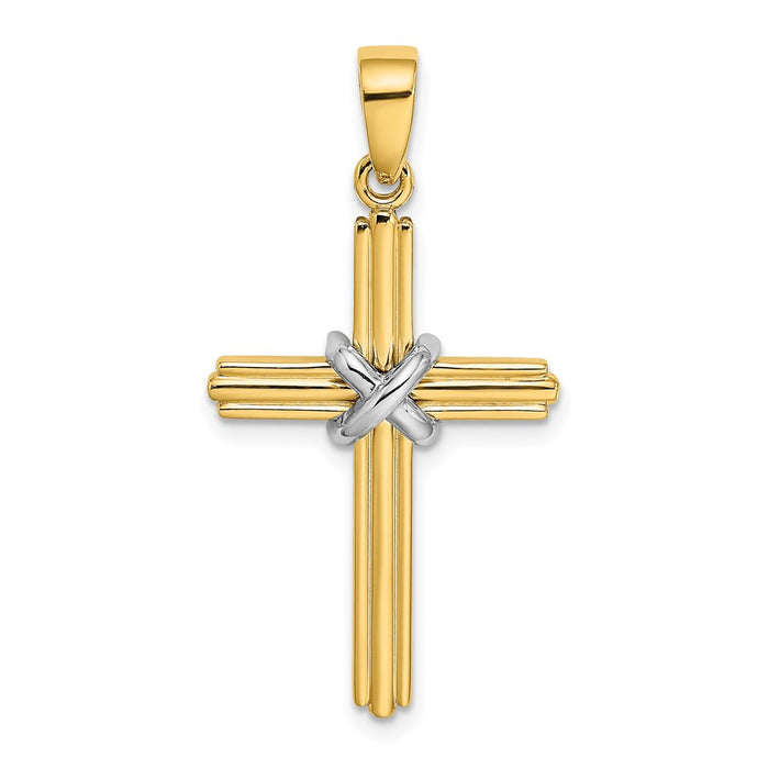 Million Charms 14K With Rhodium-Plated With X Center Charm