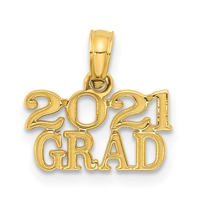 Million Charms 14k Rose Gold 2021 GRAD Graduation  Necklace Charm Pendant