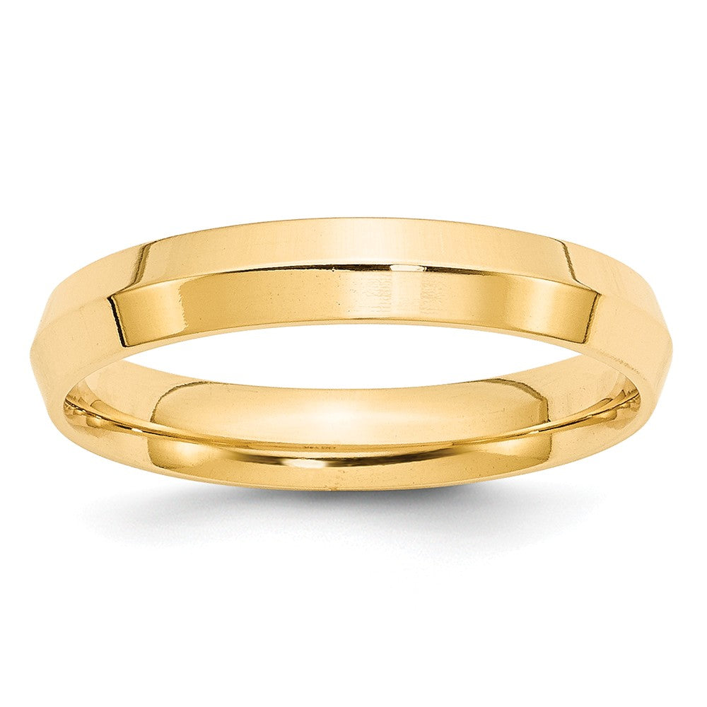14k Yellow Gold 4mm Knife Edge Comfort Fit Wedding Band Size 5