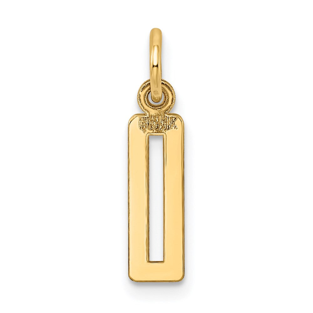 Million Charms 14K Yellow Gold Themed Small Polished Elongated 0 Charm