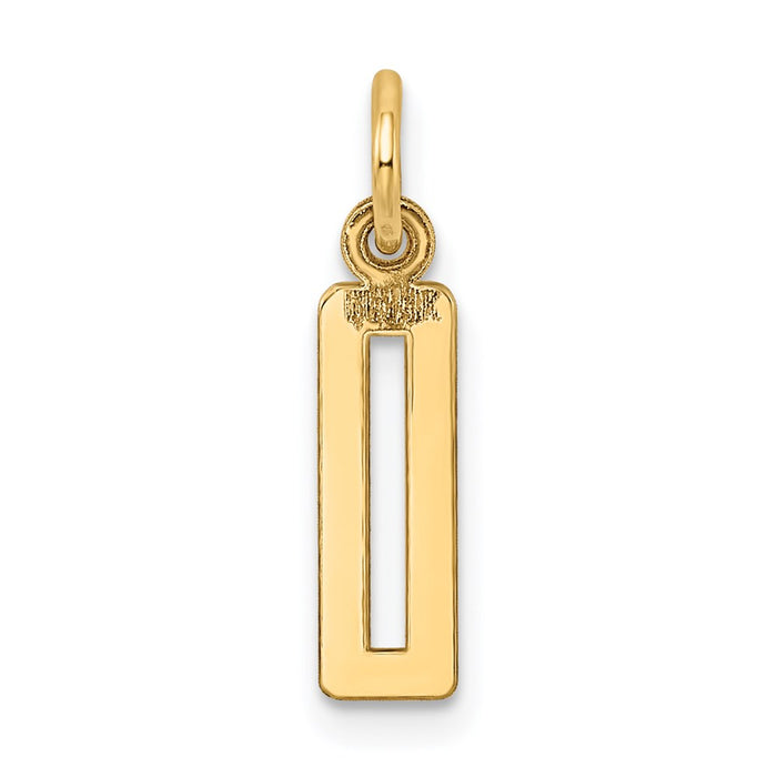 Million Charms 14K Yellow Gold Themed Small Polished Elongated 0 Charm