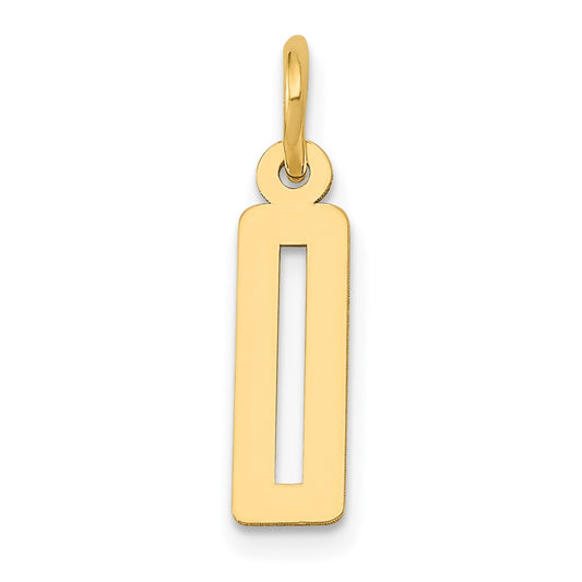 Million Charms 14K Yellow Gold Themed Small Polished Elongated 0 Charm