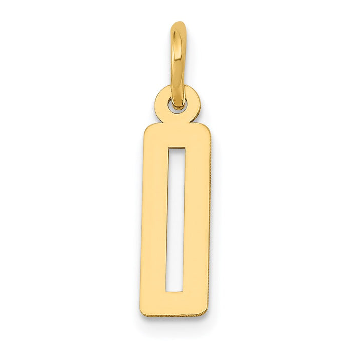 Million Charms 14K Yellow Gold Themed Small Polished Elongated 0 Charm