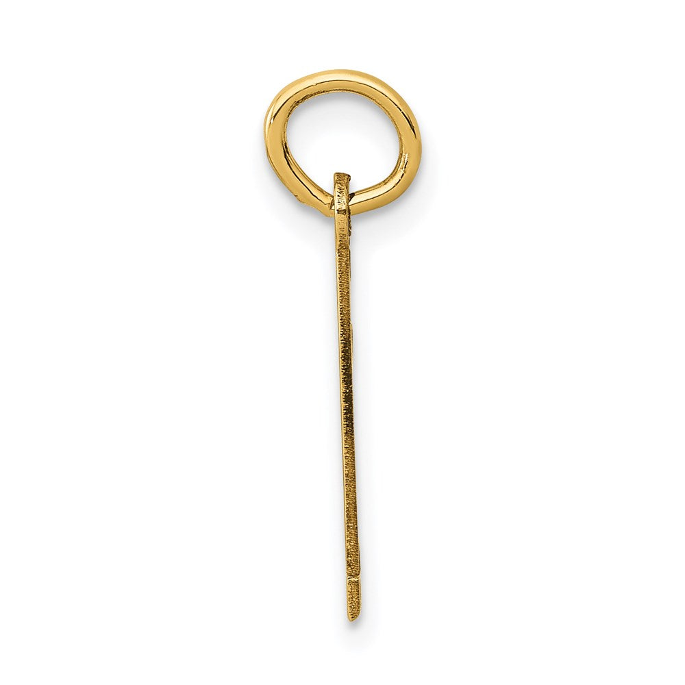 Million Charms 14K Yellow Gold Themed Small Polished Elongated 1 Charm