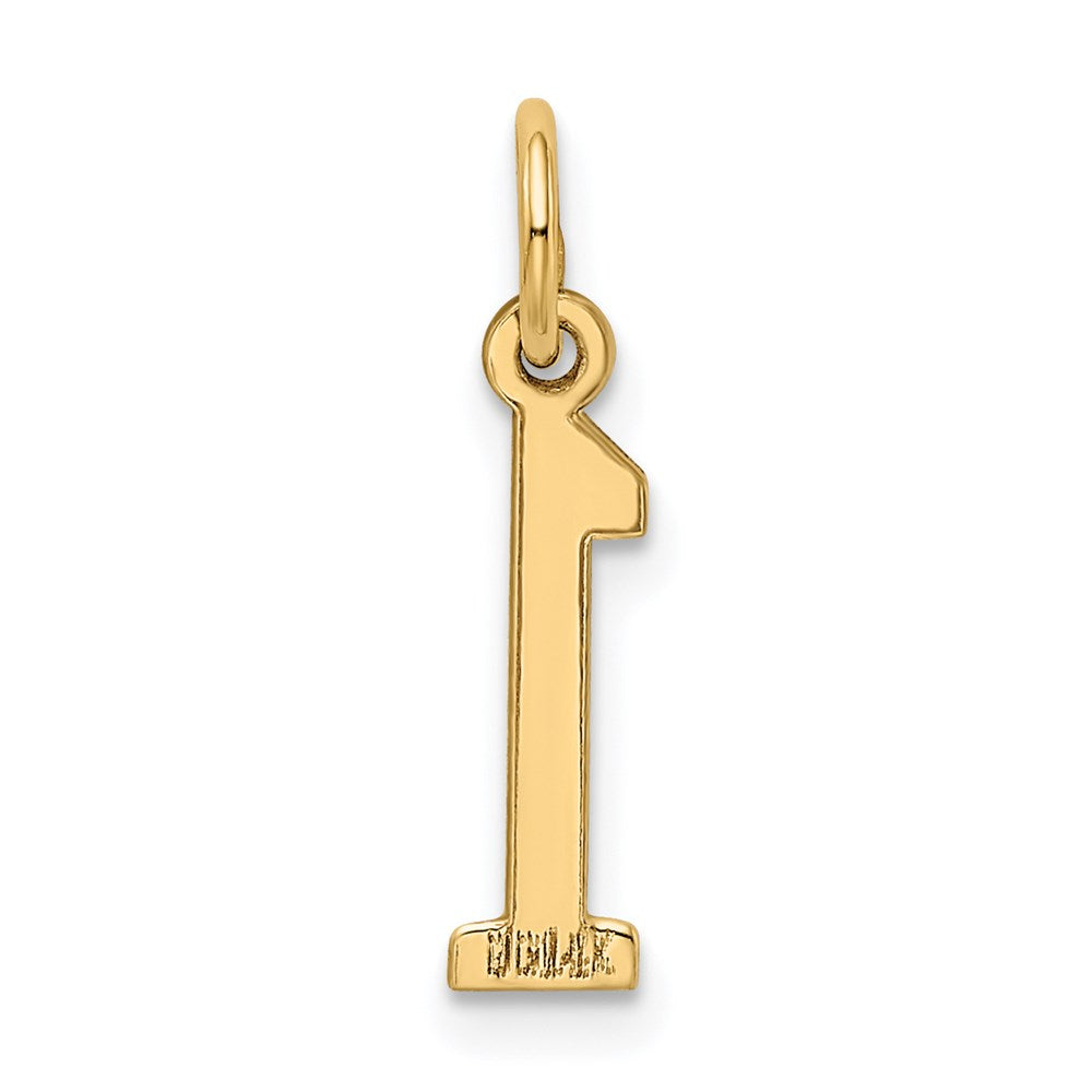 Million Charms 14K Yellow Gold Themed Small Polished Elongated 1 Charm