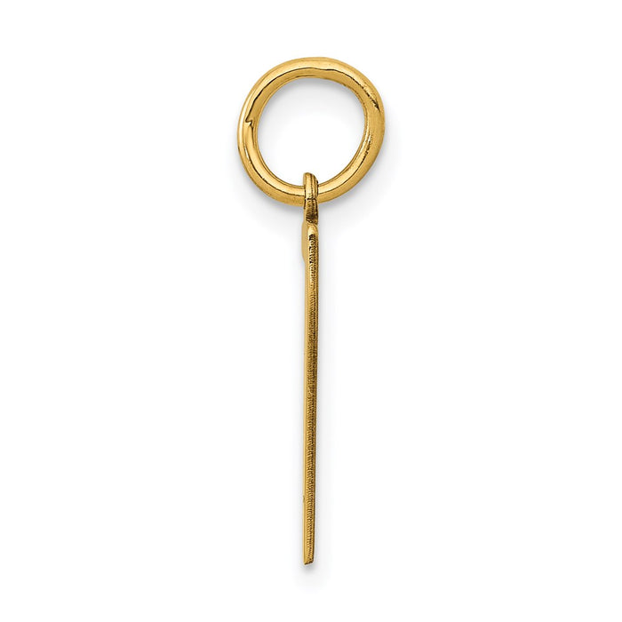 Million Charms 14K Yellow Gold Themed Small Polished Elongated 7 Charm