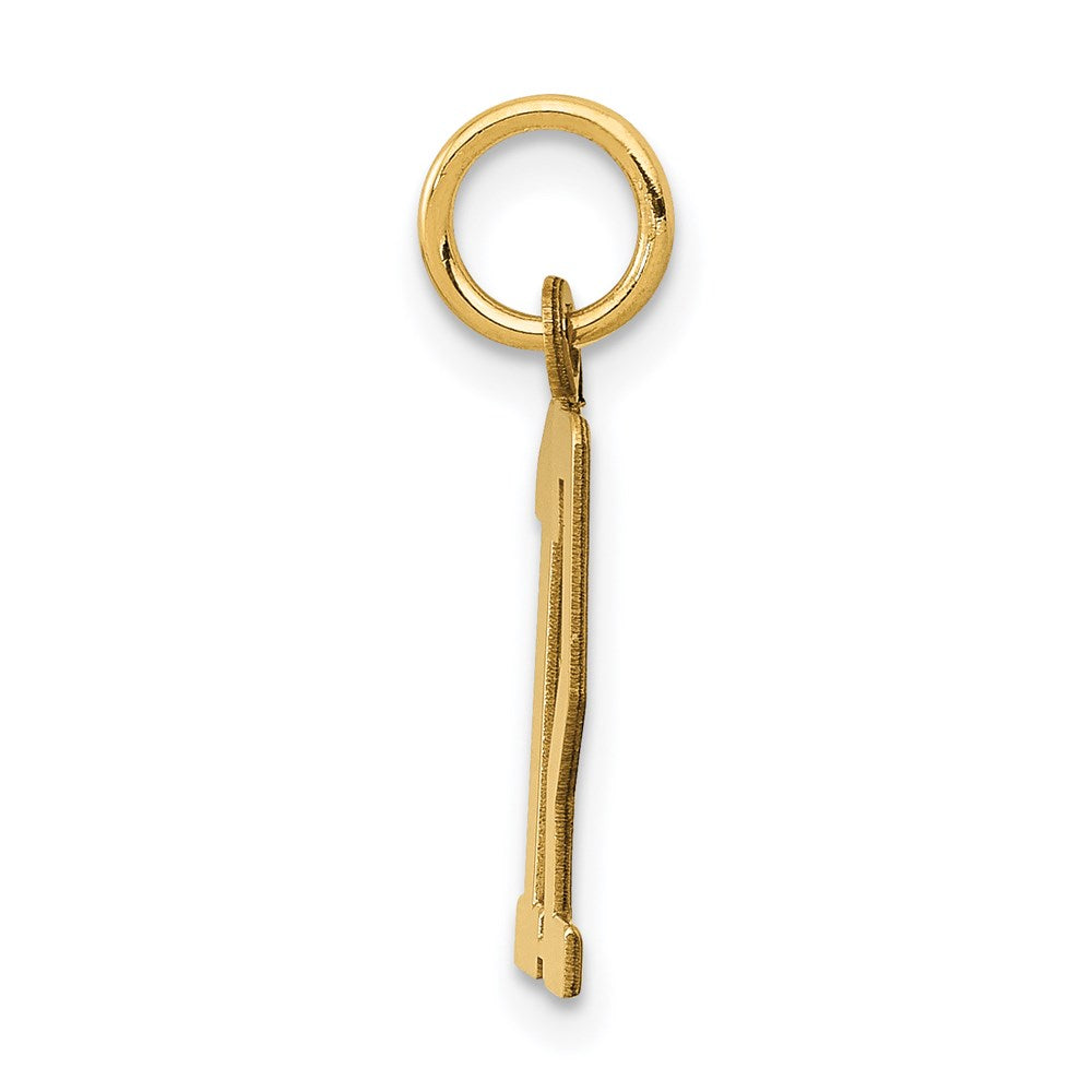 Million Charms 14K Yellow Gold Themed Small Polished Elongated 12 Charm