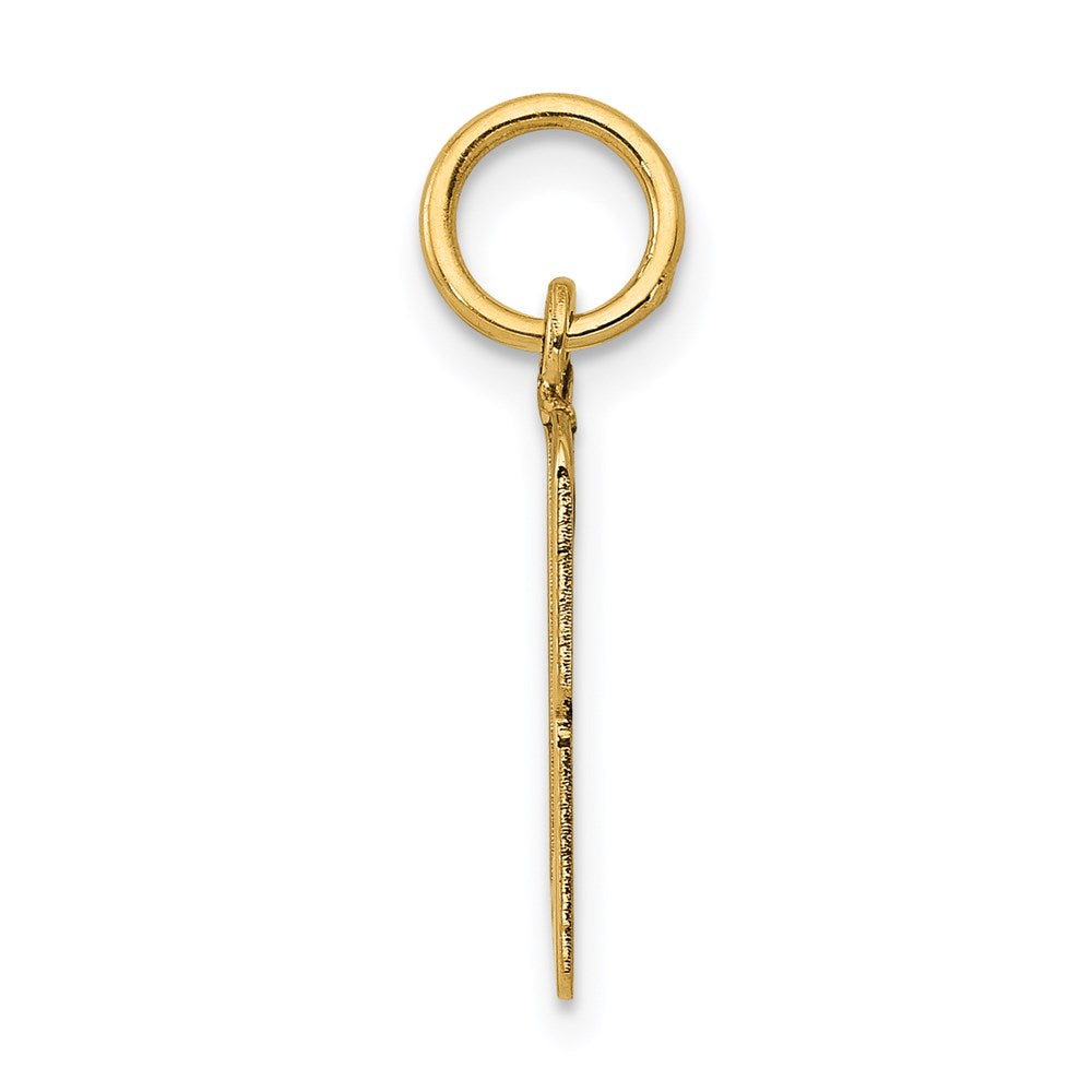 Million Charms 14K Yellow Gold Themed Small Polished Elongated 13 Charm