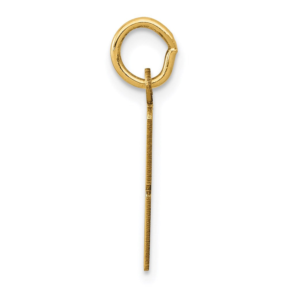 Million Charms 14K Yellow Gold Themed Small Polished Elongated 18 Charm